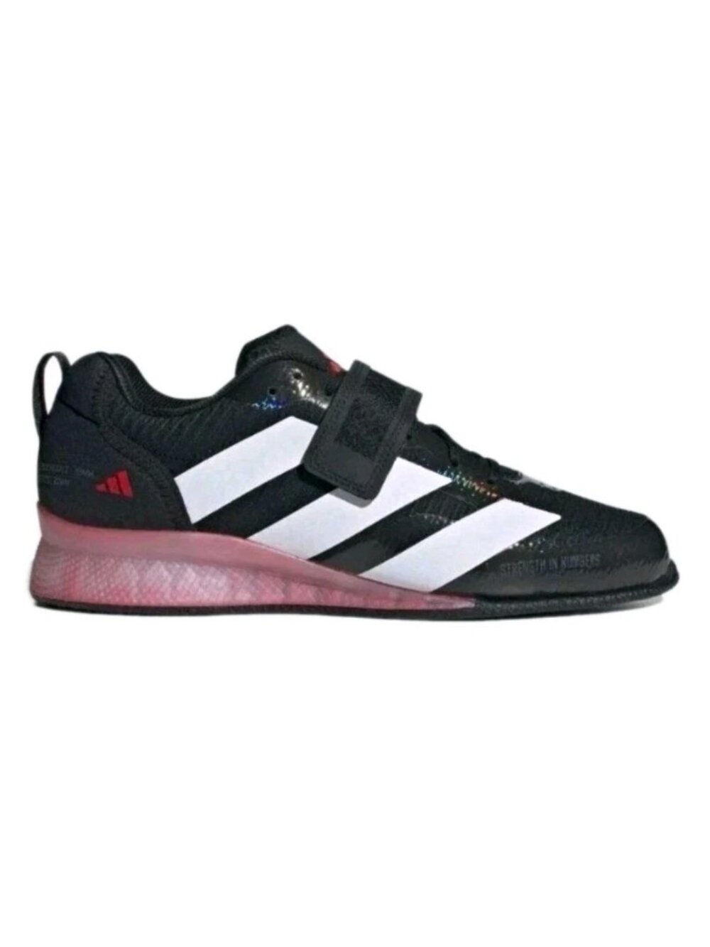 adidas Black White Pink Athletic Shoe